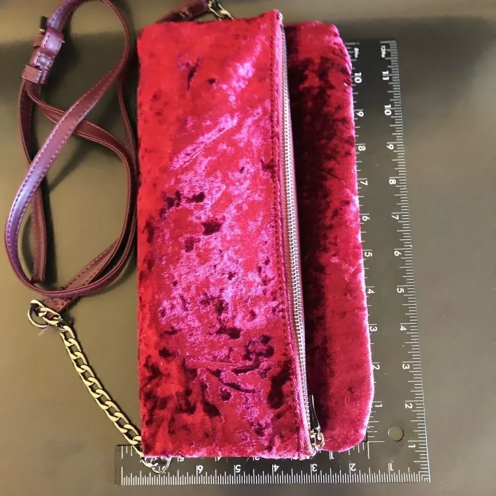 Sole Society Crushed Velvet Convertible Clutch